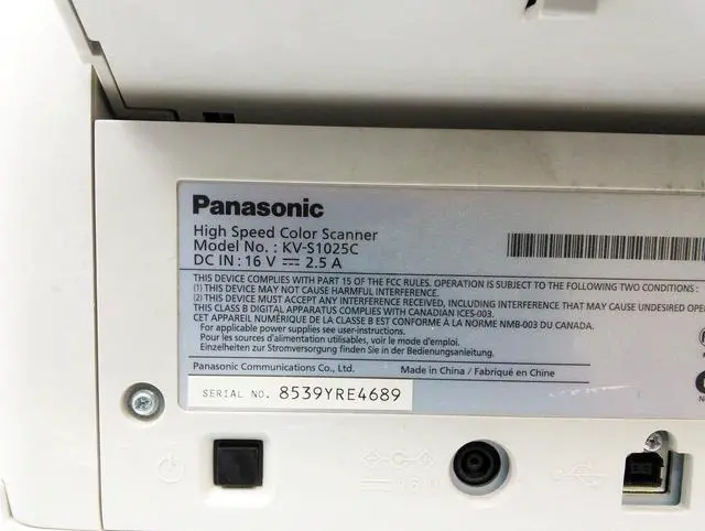Alt view image 3 of 8 - Panasonic KV-S1025C Hight Speed Color Document Scanner
