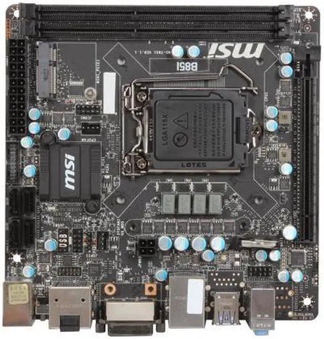 Alt view image 3 of 11 - MSI B85I LGA 1150 Intel B85 HDMI SATA 6Gb/s USB 3.0 Mini ITX Intel Motherboard