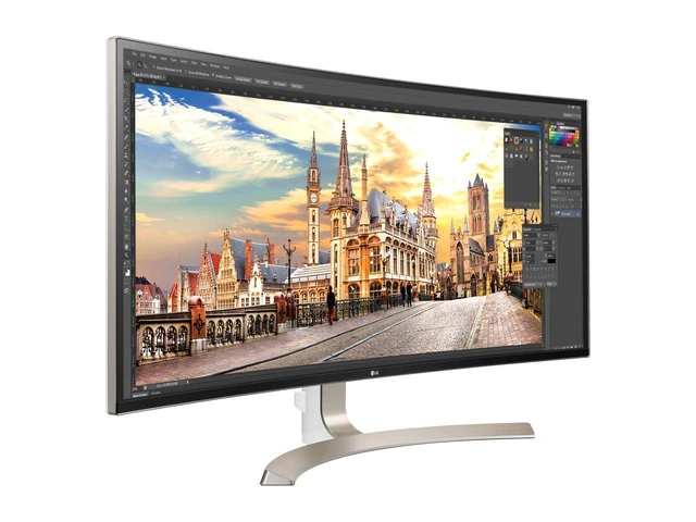 Alt view image 3 of 6 - LG 38UC99-W 38" Class 21:9 3840 x 1600 UltraWide IPS Curved Monitor; FreeSync; 1ms Motion Blur Reduction; Built-in Speakers