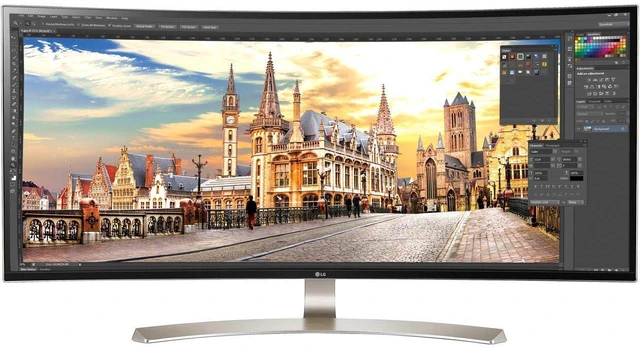 Alt view image 2 of 6 - LG 38UC99-W 38" Class 21:9 3840 x 1600 UltraWide IPS Curved Monitor; FreeSync; 1ms Motion Blur Reduction; Built-in Speakers