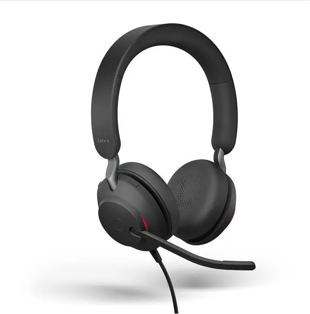 Main image of Jabra Evolve2 40 UC Wired Headphones, USB-A, Stereo, Black – Telework Headset for Calls and Music, Enhanced All-Day Comfort, Passive Noise Cancelling Headphones, UC-Optimized with USB-A Connection