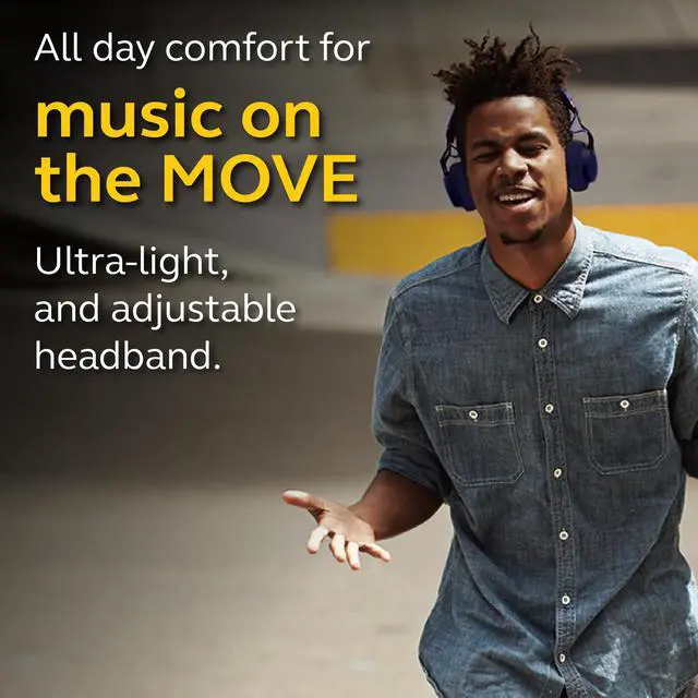 Alt view image 9 of 12 - Jabra Move Style Edition, Gold Wireless Bluetooth Music Headphones