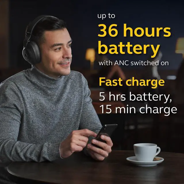 Alt view image 2 of 6 - Jabra Elite 85h Wireless Stereo ANC Headphones Navy
