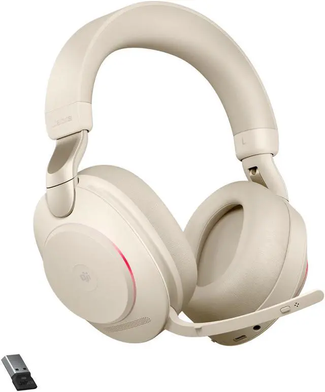 Main image of Jabra Evolve2 85 - USB-A MS Teams Stereo - Beige Wireless Headset / Music Headphones
