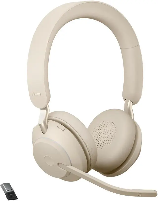 Main image of Jabra Evolve2 65 USB-A UC Stereo - Beige Wireless Headset / Music Headphones