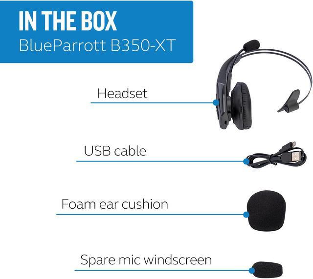 Alt view image 8 of 11 - BlueParrott B350-XT Wireless On-Ear Headset - Black