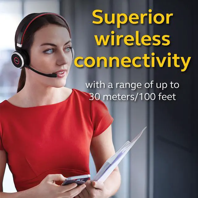 Alt view image 2 of 13 - Jabra Evolve 65+ MS Stereo Wireless Headset / Music Headphones
