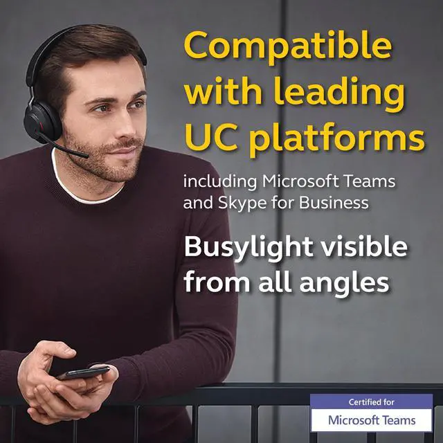 Alt view image 6 of 7 - Jabra Evolve2 65 USB-C MS Mono -Black Wireless Headset / Music Headphones