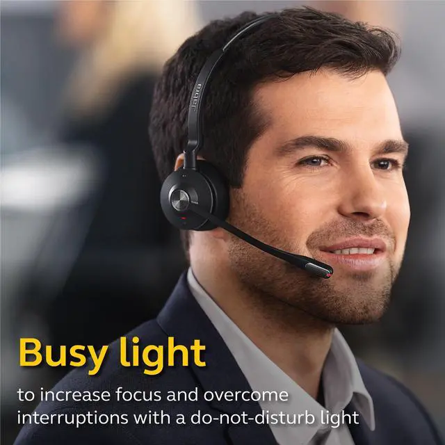 Alt view image 4 of 16 - Jabra Engage 65 Mono Wireless Headset / Music Headphones