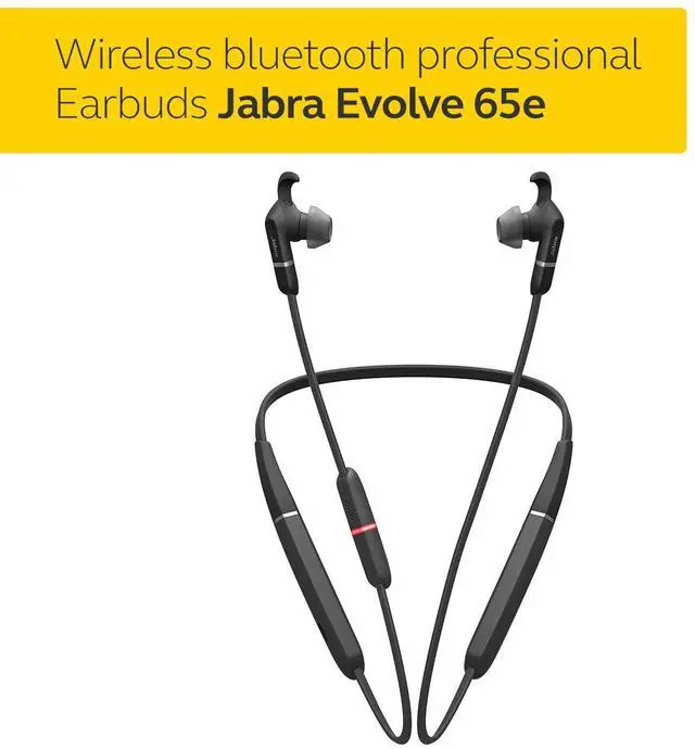 Alt view image 12 of 19 - Jabra Evolve 65e UC & Link 370 Wireless Professional Earbuds
