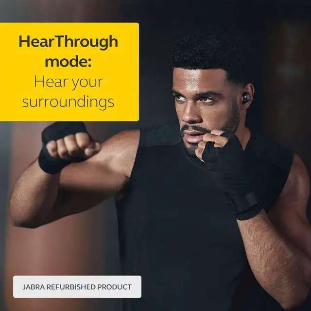 Alt view image 5 of 7 - Jabra Elite Active 75t True Wireless Earbuds with Wireless Charging Case - Gray