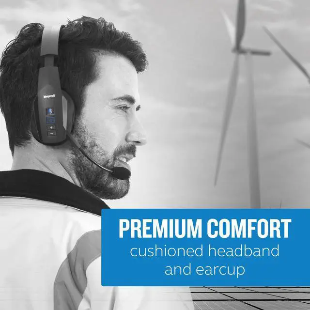 Alt view image 3 of 13 - BlueParrott B450-XT Wireless Bluetooth Noise Cancelling Headset, 24hrs battery