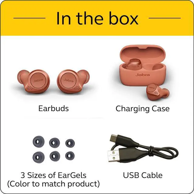 Alt view image 7 of 7 - Jabra Elite Active 75t -Sienna True Wireless Earbuds Sienna