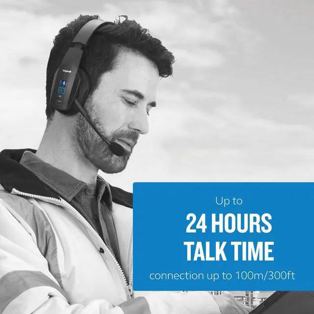 Alt view image 4 of 13 - BlueParrott B450-XT Wireless Bluetooth Noise Cancelling Headset, 24hrs battery
