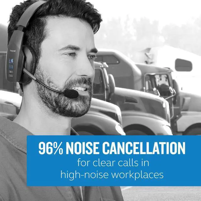 Alt view image 2 of 13 - BlueParrott B450-XT Wireless Bluetooth Noise Cancelling Headset, 24hrs battery
