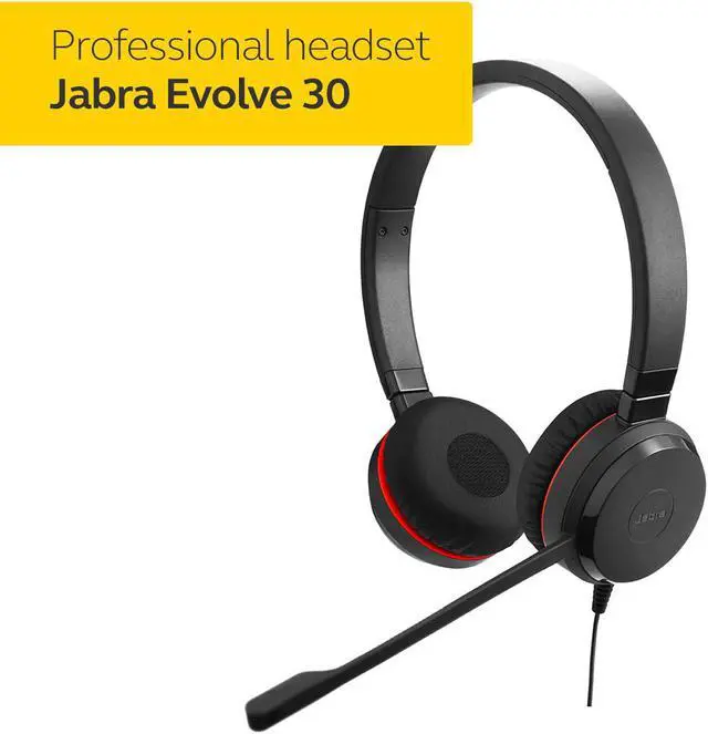 Alt view image 19 of 20 - Jabra Evolve 30 II UC Stereo Wired Headset / Music Headphones