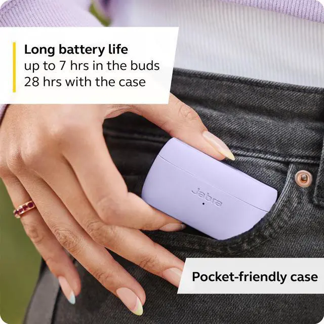 Alt view image 5 of 7 - Jabra Elite 3 - Lilac True Wireless Earbuds Lilac