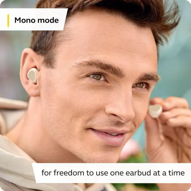 Alt view image 5 of 7 - Jabra Elite 3 Noise Isolating True Wireless Bluetooth Earbuds, 4-Mic, LightBeige