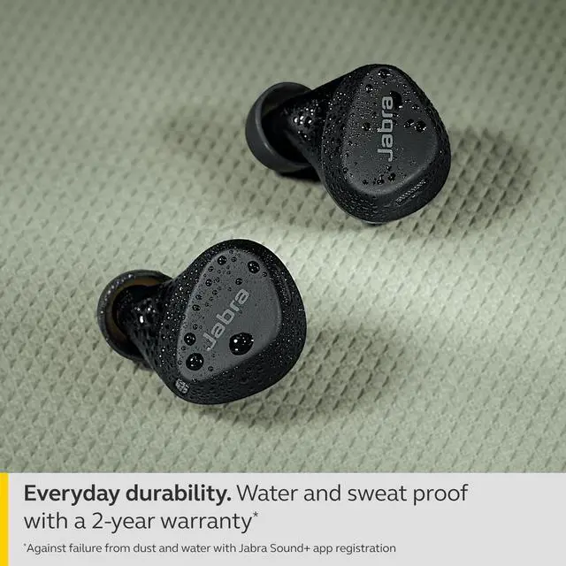 Alt view image 7 of 10 - Jabra Elite 4 Active True Wireless Bluetooth Noise Cancelling Earbuds, Black