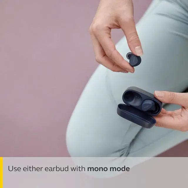Alt view image 7 of 11 - Jabra Elite 4 Active True Wireless Bluetooth Noise Cancelling Earbuds, Navy