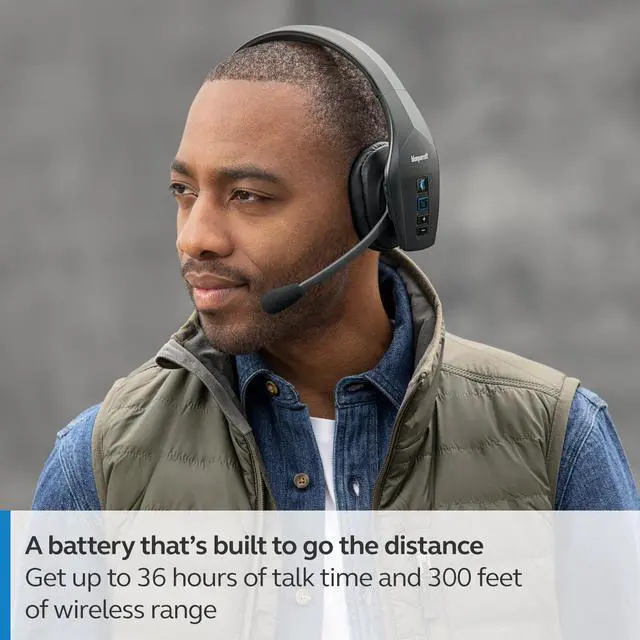 Alt view image 2 of 8 - BlueParrott B650-XT Wireless Bluetooth Noise Cancelling Headset, 36hrs battery