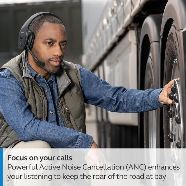 Alt view image 5 of 8 - BlueParrott B650-XT Wireless Bluetooth Noise Cancelling Headset, 36hrs battery