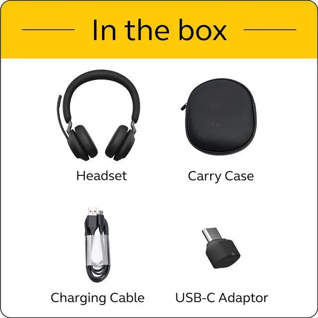 Alt view image 16 of 20 - Jabra Evolve2 65 Mono Wireless On-Ear Headset (Microsoft Teams, USB Type-A, Black)
