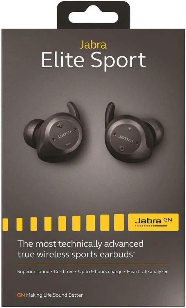 Alt view image 5 of 20 - Jabra Elite Sport (Upgrade) True Wireless Sport Earbuds Black