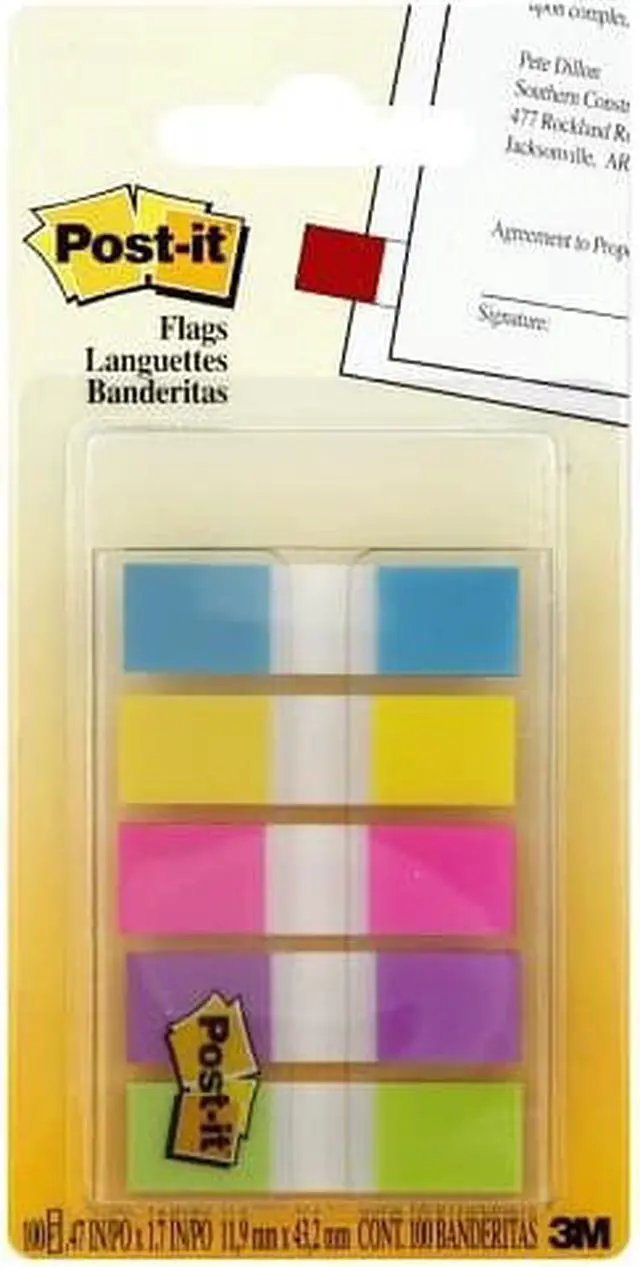 Alt view image 6 of 20 - 3M 6835CB Small Flags Five Bright Colors Five Dispensers of 20 Flags per Color