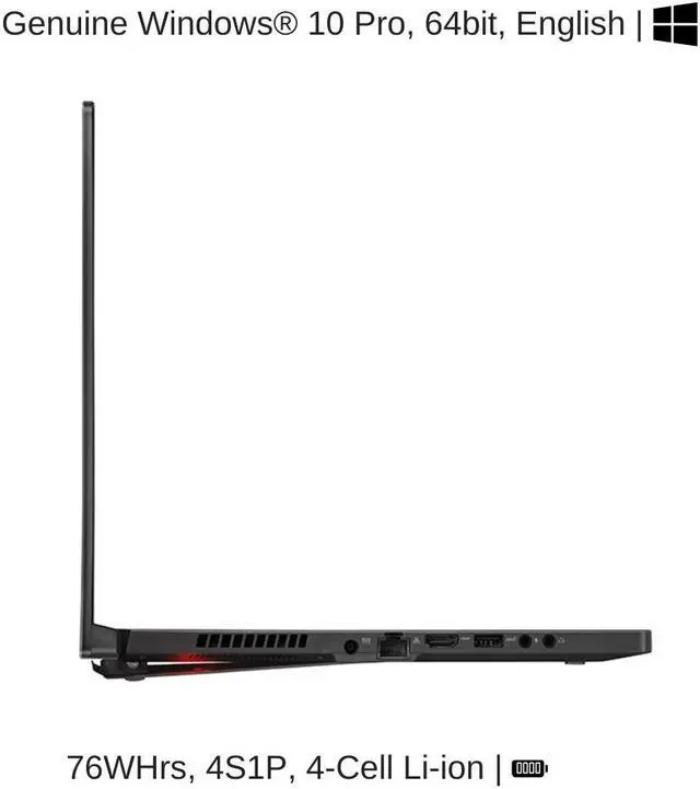 Alt view image 4 of 4 - ASUS ROG Zephyrus S15 GX502LXS 15.6 FHD 300Hz | 2.3 GHz i7-10875H, RTX 2080 Super Max-Q, 32 GB 3200MHz RAM, 1 TB PCIe SSD | Authorized Performance Upgrades & Warranty