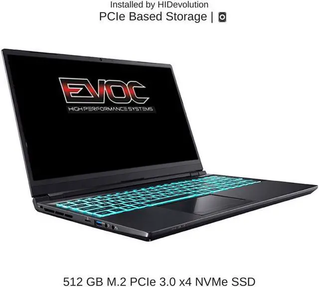 Alt view image 5 of 7 - EVOC PC501A (PC50DD2) 15.6” FHD 144Hz | 2.3 GHz i7-10875H, RTX 2060, 8 GB 3200MHz RAM, 512 GB PCIe SSD | Performance Upgrades & Warranty