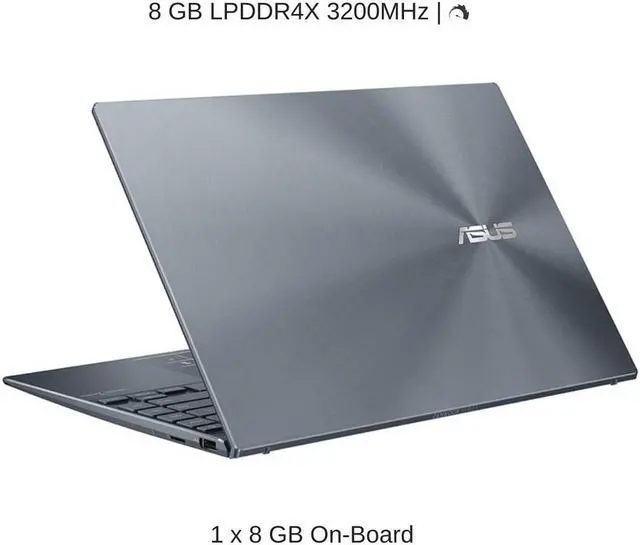 Alt view image 4 of 7 - ASUS Zenbook 14 UX425JA, Pine Grey, 14.0" FHD, 1.0 GHz i5-1035G1, UHD, 8 GB 3200MHz RAM, 512 GB PCIe SSD