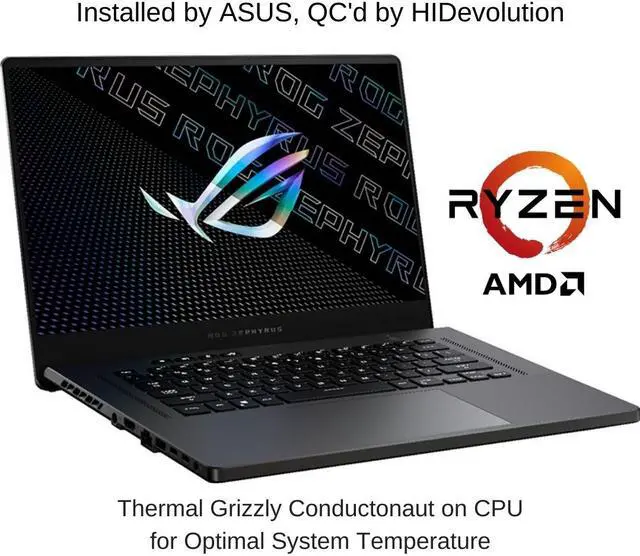 Alt view image 2 of 7 - HIDevolution ASUS ROG Zephyrus G15 GA503QM 15.6" QHD 165Hz, 3.0 GHz AMD Ryzen 9 5900HS, RTX 3060, 24 GB 3200MHz RAM, 512 GB PCIe SSD, Eclipse Gray, Windows 10 Pro