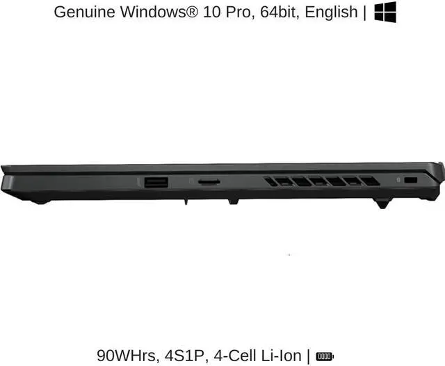 Alt view image 6 of 7 - HIDevolution ASUS ROG Zephyrus G15 GA503QM 15.6" QHD 165Hz, 3.0 GHz AMD Ryzen 9 5900HS, RTX 3060, 24 GB 3200MHz RAM, 512 GB PCIe SSD, Eclipse Gray, Windows 10 Pro