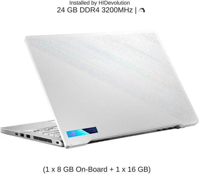 Alt view image 4 of 7 - [2021] HIDevolution ASUS ROG Zephyrus G14 GA401QM 14" FHD 144Hz, 3.0 GHz Ryzen 9 5900HS, RTX 3060, 24 GB 3200MHz RAM, 2 TB PCIe SSD