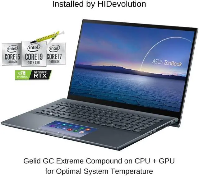 Alt view image 2 of 7 - ASUS Zenbook 15 UX535LI 15.6" FHD Touch, 2.6 GHz i7-10750H, GTX 1650 Ti, 16 GB RAM, 1 TB PCIe SSD