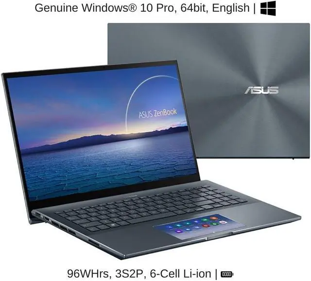 Alt view image 6 of 7 - ASUS Zenbook 15 UX535LI 15.6" FHD Touch, 2.6 GHz i7-10750H, GTX 1650 Ti, 16 GB RAM, 1 TB PCIe SSD