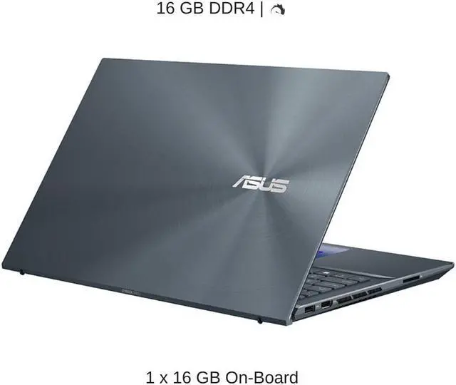 Alt view image 4 of 7 - ASUS Zenbook 15 UX535LI 15.6" FHD Touch, 2.6 GHz i7-10750H, GTX 1650 Ti, 16 GB RAM, 1 TB PCIe SSD