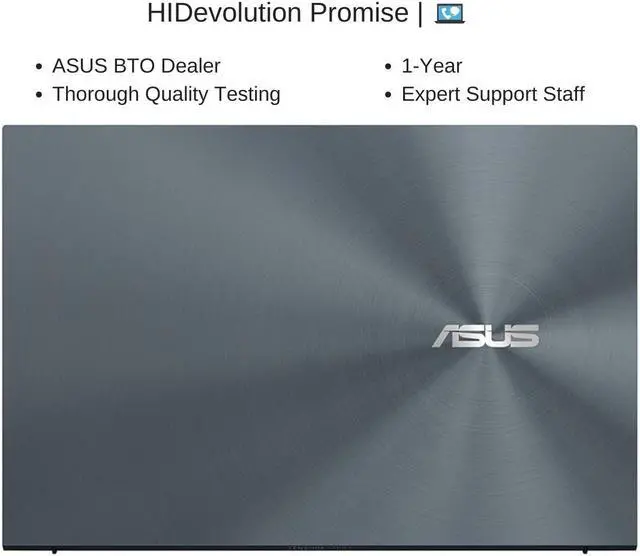 Alt view image 7 of 7 - ASUS Zenbook 15 UX535LI 15.6" FHD Touch, 2.6 GHz i7-10750H, GTX 1650 Ti, 16 GB RAM, 1 TB PCIe SSD