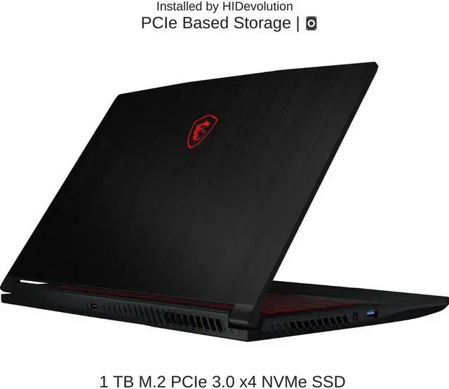 Alt view image 5 of 7 - HIDevolution MSI GF63 Thin 10SC 15.6" FHD, 2.5 GHz i5-10500H, GTX 1650 Max-Q, 64 GB 3200MHz RAM, 1 TB PCIe SSD, Windowss 10 Pro