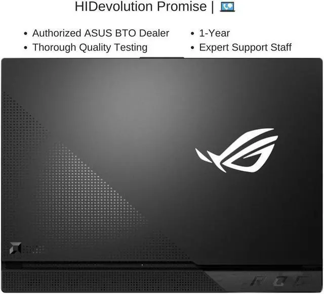 Alt view image 7 of 7 - [2022] HIDevolution ASUS ROG Strix G15 Advantage Edition G513QY 15.6" QHD 165Hz, 3.3 GHz Ryzen 9 5980HX, Radeon RX 6800M, 32 GB 3200MHz RAM, 8 TB PCIe SSD