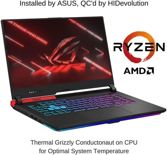 Alt view image 2 of 7 - [2022] HIDevolution ASUS ROG Strix G15 Advantage Edition G513QY 15.6" QHD 165Hz, 3.3 GHz Ryzen 9 5980HX, Radeon RX 6800M, 32 GB 3200MHz RAM, 8 TB PCIe SSD