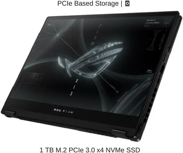 Alt view image 5 of 7 - ASUS ROG Flow X13 GV301QE 13.4" WUXGA 165Hz, 3.0 GHz Ryzen 9 5900HS, RTX 3050 Ti + RTX 3080, 16 GB 3200MHz RAM, 1 TB PCIe SSD