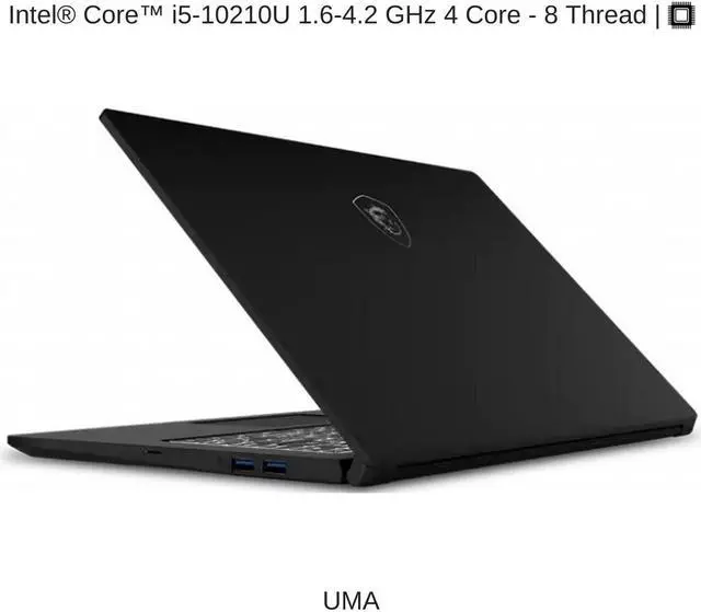 Alt view image 3 of 7 - HIDevolution MSI Modern 15 A10M 15.6" FHD, 1.6 GHz i5-10210U, UMA, 16 GB 3200MHz RAM, 2 TB PCIe SSD