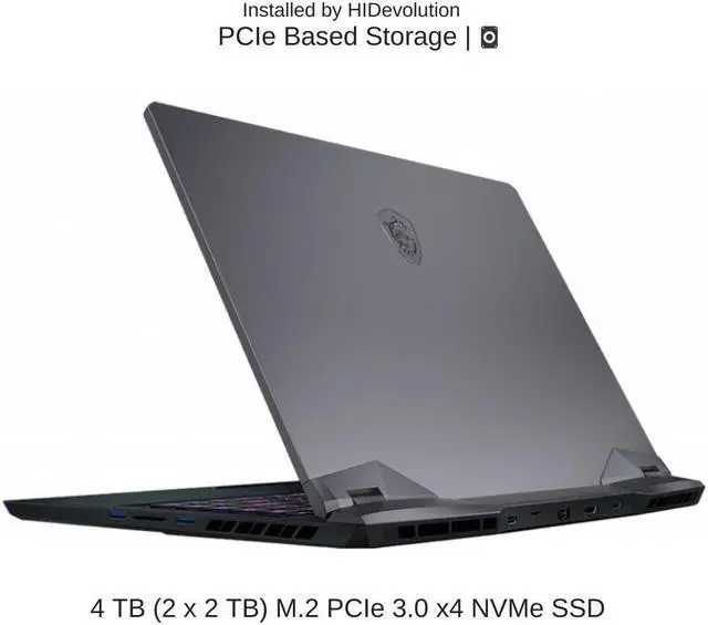 Alt view image 5 of 7 - HIDevolution MSI Raider GE66 12UHS 15.6" QHD 240Hz, 1.7 GHz i7-12700H, RTX 3080 Ti, 32 GB 4800MHz RAM, 4 TB PCIe SSD