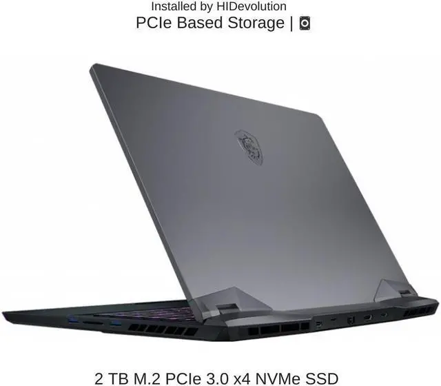 Alt view image 5 of 7 - HIDevolution MSI Raider GE66 12UGS 15.6" QHD 240Hz, 1.8 GHz i9-12900HK, RTX 3070 Ti, 64 GB 4800MHz RAM, 2 TB PCIe SSD, Windows 11 Pro
