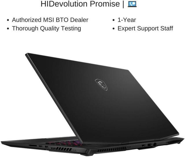 Alt view image 7 of 7 - HIDevolution MSI Stealth GS77 12UHS 17.3" QHD 240Hz 3ms, 1.7 GHz i7-12700H, RTX 3080 Ti, 64 GB 4800MHz RAM, 8 TB PCIe SSD