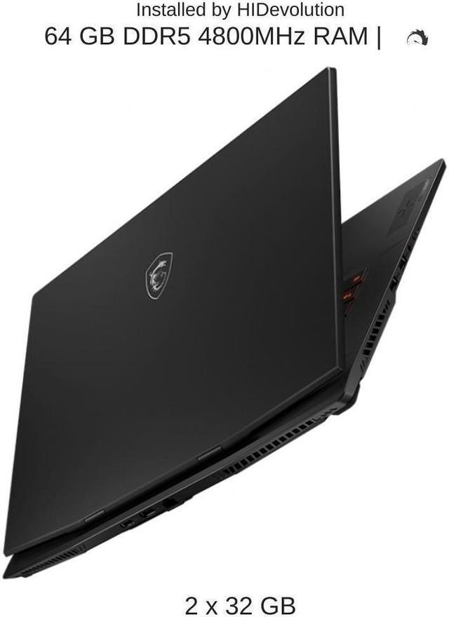 Alt view image 4 of 7 - HIDevolution MSI Stealth GS77 12UHS 17.3" QHD 240Hz 3ms, 1.7 GHz i7-12700H, RTX 3080 Ti, 64 GB 4800MHz RAM, 8 TB PCIe SSD