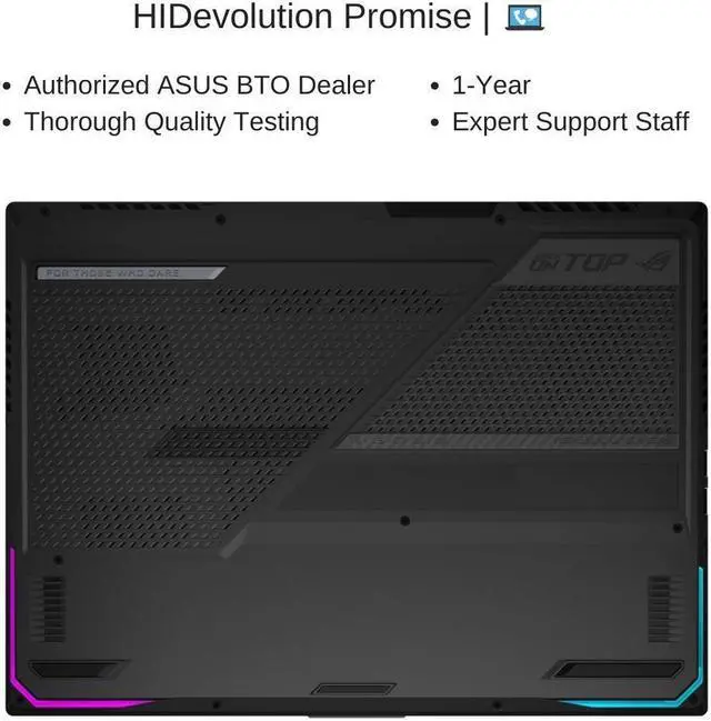 Alt view image 7 of 7 - HIDevolution ASUS ROG Strix Scar 15 G533ZX 15.6" WQHD 240Hz, 1.8 GHz i9-12900H, RTX 3080 Ti, 64 GB 4800MHz RAM, 2 TB PCIe SSD