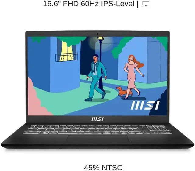 Alt view image 6 of 7 - HIDevolution MSI Modern 15 B12M [Classic Black] 15.6" FHD, 0.9 GHz i5-1235U, Intel Iris Xe, 8GB 3200MHz 512 GB PCIe SSD